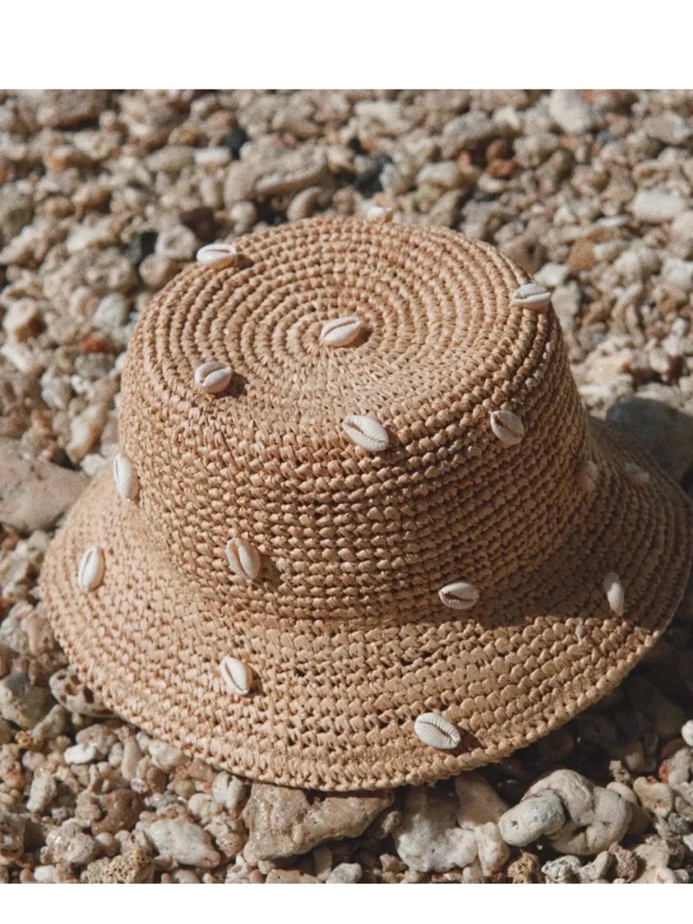 Millie Shell Raffia Bucket Hat - Picture 2 of 8